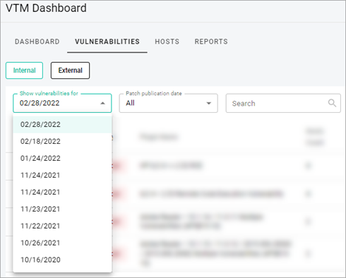 Select Vulnerabilities Scan Group